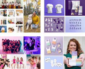 Collage of work Andrew's Artistry has created.